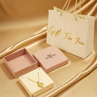 Boîte à bijoux personnalisée recyclable, emballage en papier personnalisé, boîtes à bijoux en carton avec pochette