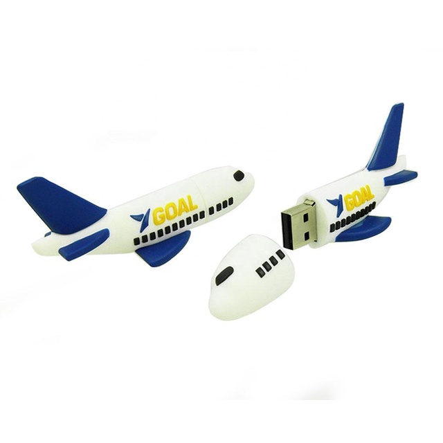 PVC Customized Airplane 3D Usb Flash Drive 8gb, Unique Designed Airplane Shaped Usb Flash Drive