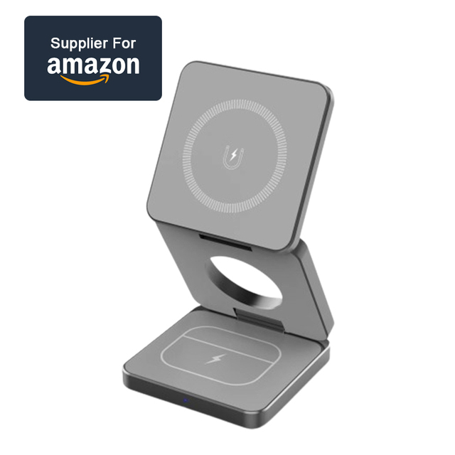 15W 20W Qi Wireless Charger Portable Desktop Mobile Phone Wireless Charger Station 3 in 1 Folding Magnetic