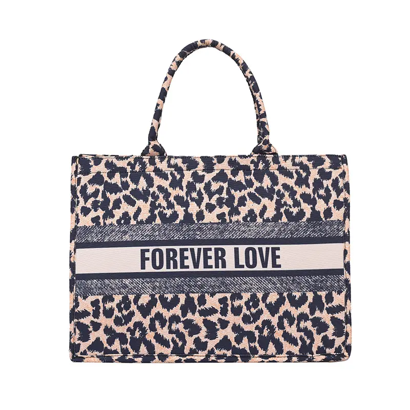 FOREVER LOVE Fashion Women Luxury Ladies Big Size Leopard Shopping designer printed tote bag