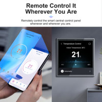 GIRIER Smart Home WiFi ZigBee Écran de 4 pouces Panneau de commande Tuya Écran tactile avec service vocal Alexa