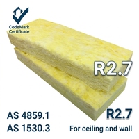 Laine de verre isolante thermique conforme aux normes australiennes AS/NZS 4859.1 et 1530.1, R2.7, laine de verre insonorisante