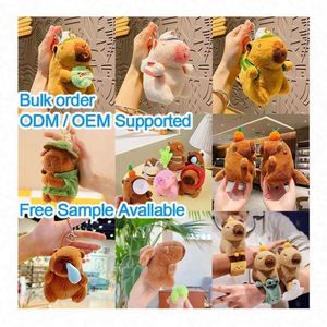 Custom Super Soft <b>Plush</b> Keychain Anti-Stress <b>Cat</b> Capibara Toy Embroidered Design PP Cotton Filling Nylon Material-Birthday Gift - Product Image 2