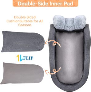 Siège de voiture pour chien, siège de console centrale, siège rehausseur pour animaux de compagnie pour petits chiens (Champagne + Khaki) - Product Image 6