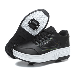 Patines <span class=keywords><strong>de</strong></span> <span class=keywords><strong>Ruedas</strong></span> Ligeros y Transpirables <span class=keywords><strong>de</strong></span> Malla para Niños y Hombres, Diseño <span class=keywords><strong>de</strong></span> <span class=keywords><strong>Dos</strong></span> <span class=keywords><strong>Ruedas</strong></span> para Primavera, Verano e Invierno - Product Image 3