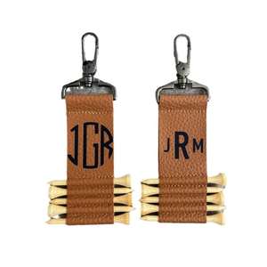 Porte-tee de golf en cuir PU antidérapant, écologique et durable, léger, portable, organiseur d'accessoires de golf, clip porte-clés - Product Image 3