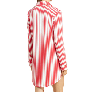 <span class=keywords><strong>Camicia</strong></span> da <span class=keywords><strong>notte</strong></span> da donna elegante da donna con stampa a righe rosse di alta qualità - Product Image 5
