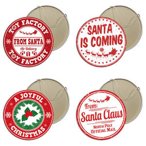 Dia12 "金属标志复古圆形标志HO-HO圣诞快乐艺术印花锡标志家居客厅墙壁装饰金属海报 - Product Image 5