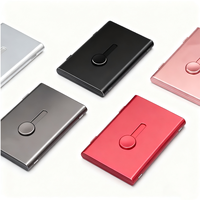 Tarjetero de Visita Personalizado con Logotipo, Deslizante Automático, Portátil, de Aleación de Zinc, Color Personalizado, Regalo Empresarial