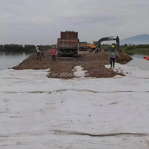 Grondversterking Polyester Geweven Geotextiel 200kn-100kn Stof Voor Hellingbescherming Wegenbouw - Product Image 1