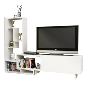 Modern Floating Wall <strong>TV</strong> Cabinet White Furniture Wooden <strong>TV</strong> Stand Wall <strong>Units</strong> <strong>Designs</strong> - Product Image 3