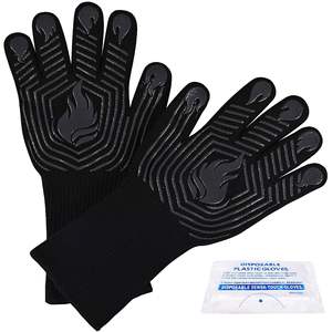 Guantes de silicona resistentes al calor para barbacoa, antideslizantes, lavables, herramientas para barbacoa - Product Image 1