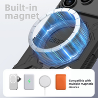 Coque de Téléphone Anti-Choc de Luxe avec Recharge Sans Fil pour iPhone 17 Air 16 15 14 13 12 Pro Max Plus, Housse Arrière Mobile à Bord Magnétique