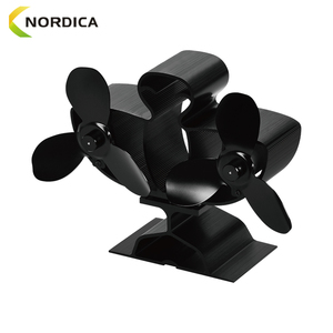 Ventilateur de poêle écologique moderne <span class=keywords><strong>Cheminée</strong></span> portable en aluminium Poêle à bois alimenté par la chaleur - Product Image 1