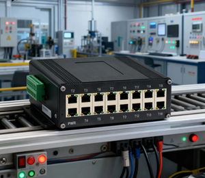 <span class=keywords><strong>Switch</strong></span> Industriale E-link LNK-IMC016GP a <span class=keywords><strong>16</strong></span> Porte Gigabit PoE+ su Guida DIN in Lega di Alluminio, 40Gbps 480W 30W per Porta, Sicuro e Wireless - Product Image 4