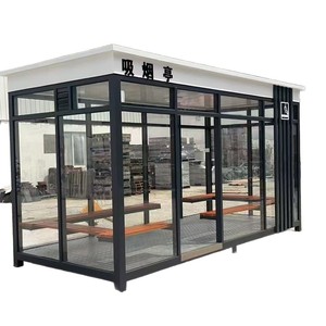 Abri extérieur pour fumeurs, structure en acier, portable, une seule pièce, abri solaire pour usage public - Product Image 5