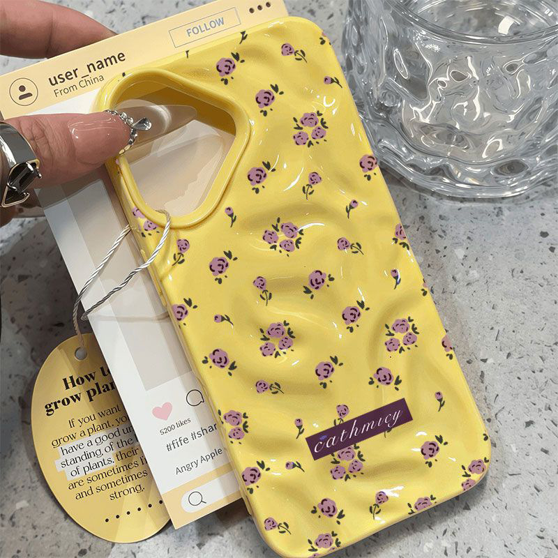 Wrinkle Pattern - Yellow - Rose