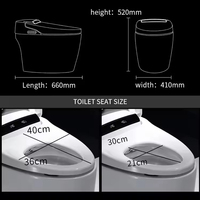 WC intelligent à chasse automatique à capteur de luxe pour salle de bain, bidet en céramique, une seule pièce, toilette intelligente