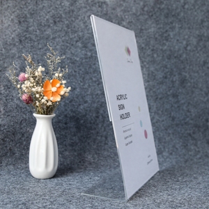 L Hình Dạng T Hình Dạng Rõ Ràng Acrylic Giữ Dấu Hiệu A4 A5 Ngang Và Dọc Thực Phẩm Acrylic <span class=keywords><strong>Menu</strong></span> Bảng Chủ - Product Image 3