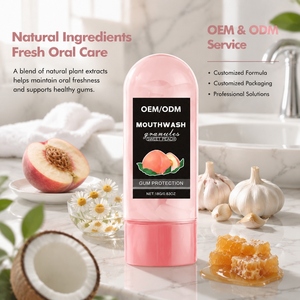 OEM/ODM Granulés de bain de bouche à la pêche douce pour une haleine fraîche longue durée, protection des gencives, soins bucco-dentaires portables en voyage, pastilles nettoyantes - Product Image 4
