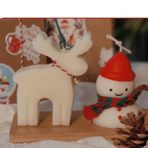 Vendita all'Ingrosso Diretta dalla Fabbrica <span class=keywords><strong>Candele</strong></span> Profumate Vegane Senza Fiamma a Forma di Cervo e Alce Natalizi dal Design Sostenibile Decorazione Creativa per il Ringraziamento - Product Image 5