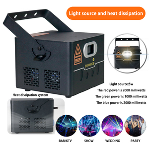 Igracelite ứng dụng/điều khiển từ xa 5W RGB nhôm Tủ Lazer đầy đủ màu sắc hoạt hình ánh sáng sân khấu <span class=keywords><strong>Laser</strong></span> - Product Image 5