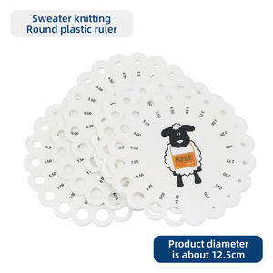 JP <span class=keywords><strong>Plastic</strong></span> Round Knit Needle Counter Tool 2,0-10mm Stricknadel-Lineal für Diy Handi crafts Dress making Sewing - Product Image 4