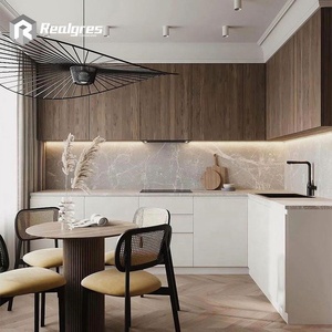 Realgres Smart precio asequible pintura armario <span class=keywords><strong>de</strong></span> cocina diseños interiores vinilo envuelto cocina gabinete colgante - Product Image 3