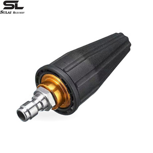 Sulai <b>Machinery</b> High Pressure Water Gun Nozzle 1/4 Quick Connect Black Plastic With Stainless Steel Connector For <b>Car</b> Wash - Product Image 1