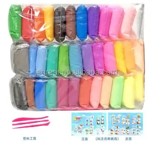 36 Farben/Set Magic Clay Naturfarbe DIY Air Dry Clay mit 3 Werkzeugen für Kinder Kinder Geschenk