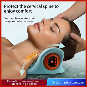 Almohada de Masaje Cervical Eléctrica Portátil Multifuncional Azul con Tracción para Relajación y Reparación Muscular del Cuello, Dispositivo para Uso Doméstico - Product Image 2