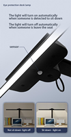 Lampe de bureau LED flexible à bras articulé, moderne, multifonctionnelle, pour la protection des yeux, large et longue, à gradation automatique, réglable, CRI 90 élevé, pour tâches variées