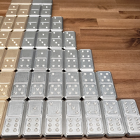 Acier inoxydable ou métal usiné bronze double six dominos