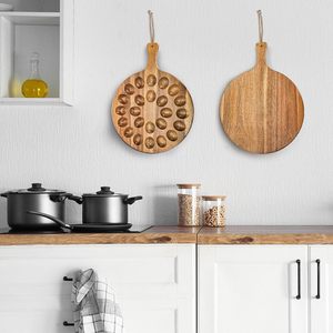 Vòng Keo Gỗ <span class=keywords><strong>deviled</strong></span> trứng Platter với 24 lỗ & xử lý cho Lễ Phục sinh Tạ Ơn & bên lưu trữ khay chủ cho trứng - Product Image 6