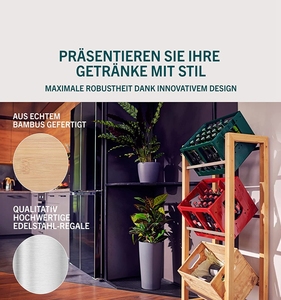 Caja de madera para bebidas, estante, caja, estante, 3 cajas, estante para bebidas, caja de cerveza, soporte - Product Image 4