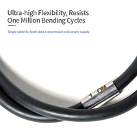 Kabel Gabungan Terlindung CAT5E Populer 8 Inti Twisted Pair Sinyal +2-6 Kabel Daya Fleksibel Terintegrasi untuk Daya dan Data