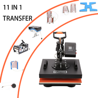 Imprimante de transfert thermique de machine d'imprimante de presse à chaud combinée d'usine pour la machine d'impression de chapeau/tasse/plaque/t-shirts 11 en 1