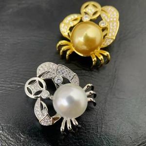 Accesorios de Perlas 31207DIY, Colgante de Plata S925 con Soporte Vacío para Perlas Redondas de 8-10mm, Colgante para Collar - Product Image 3