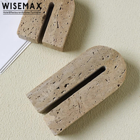 WISEMAX MEUBLES Nordic Arch Shape Travertin Office Living Room Bedroom Table Decoration Stand Book Up Meubles décoratifs