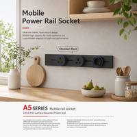 Prise CA à montage sur rail métallique 3 pôles 32A 220V Protection IP21 5/4/3 prises pour usage commercial et résidentiel Noir Style US