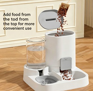 Comedero y Bebedero Automático para Mascotas 2 en 1, Dispensador de Agua por Gravedad, Fuente de Agua para Gatos, Sin Necesidad de Electricidad - Product Image 2