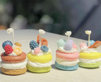 Lovsens - Stock disponible en gros - Bougie aromatique Macaron - Bougie artisanale sans fumée - Boîte cadeau - Souvenir