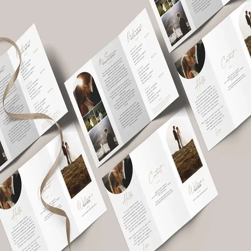 Custom Publishing Offsetdruk Gevouwen Flyer Magazine Zakelijke Brochures Catalogus Bruiloft Uitnodiging Kaarten Handleiding Boekje