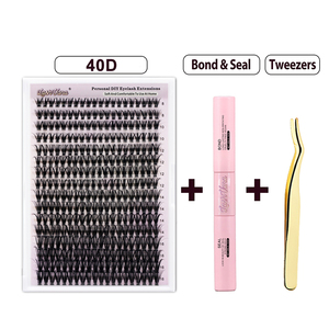<span class=keywords><strong>Cils</strong></span> en grappe DIY effet brume d'encens, courbure D+, 55D, 9-14mm, pour réunions de famille, rencontres de proches et de relations, week-end de lien - Product Image 4