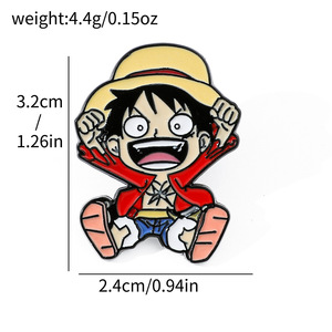 Bán Buôn Dễ Thương Phim Hoạt Hình Mềm Men Pin <span class=keywords><strong>6</strong></span> Thiết Kế Thả Anime Nhân Vật Phù Hiệu Kim Loại Cho Món Quà - Product Image 3