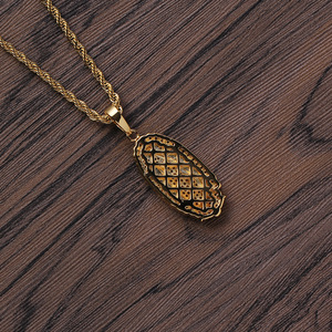 Colgante de la Virgen María, Accesorios de Hip Hop, Accesorios para Parejas, Cobre con Circonita, Cadena con Colgante - Product Image 4