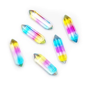 Pierres de cristaux de guérison Améthyste naturelle Quartz rose Quartz <span class=keywords><strong>clair</strong></span> Oeil de tigre Reiki Pierres précieuses, Chakra d'équilibrage de l'énergie hexagonale - Product Image 4