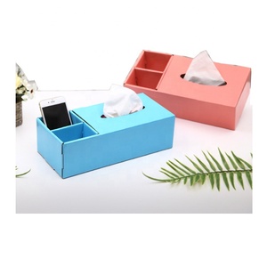 Pliant Boîte de Mouchoirs En Papier BRICOLAGE pour L'usage À La Maison Salle à manger Stockage Boîte <span class=keywords><strong>Kraft</strong></span> - Product Image 5