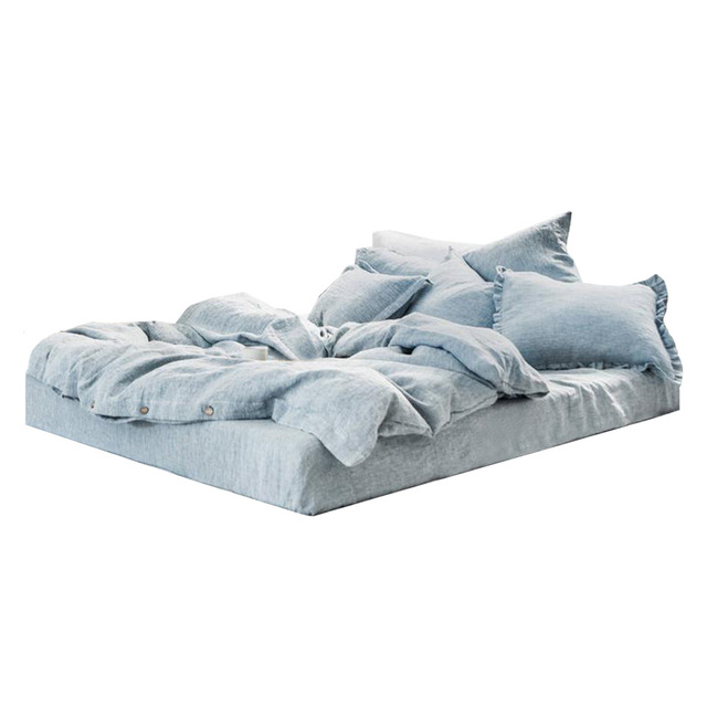 Natural 100 Flax Linen Four-Piece Bed Sheet Set Light Luxury Skin-Friendly Custom Processing