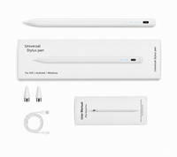 Pena Digital Aktif T2 Tipe-C 30 Menit 10 Jam, Pena Gambar untuk iPad Pro Air Android, Aluminium POM OEM Pasokan Pabrik Grosir